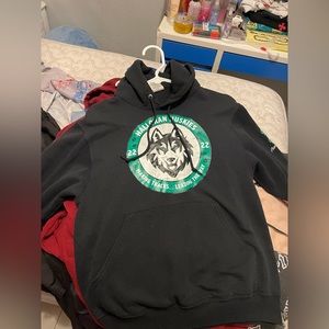 Black Hoodie with Wolf